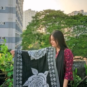 প্রিমিয়াম শাল কালো=সাদা